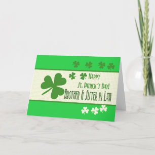 Brother & wife Happy St. Patrick's Day Card