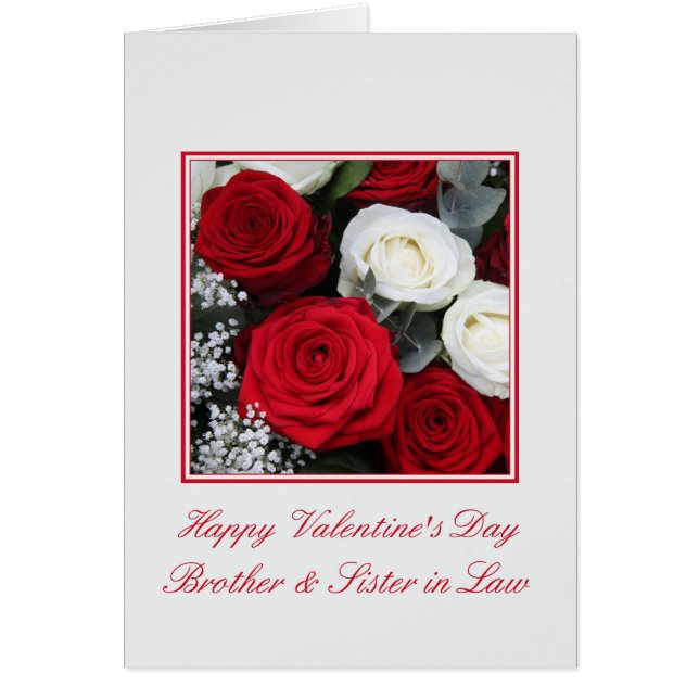Brother & Wife   Happy Valentine's Day Roses (Front)