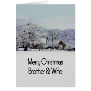 Brother & Wife Merry Christmas card