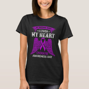 Brother Wings Cover My Heart Overdose Awareness Da T-Shirt