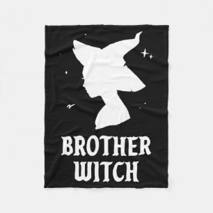 Brother Witch Funny Spooky Matching Halloween Fleece Blanket