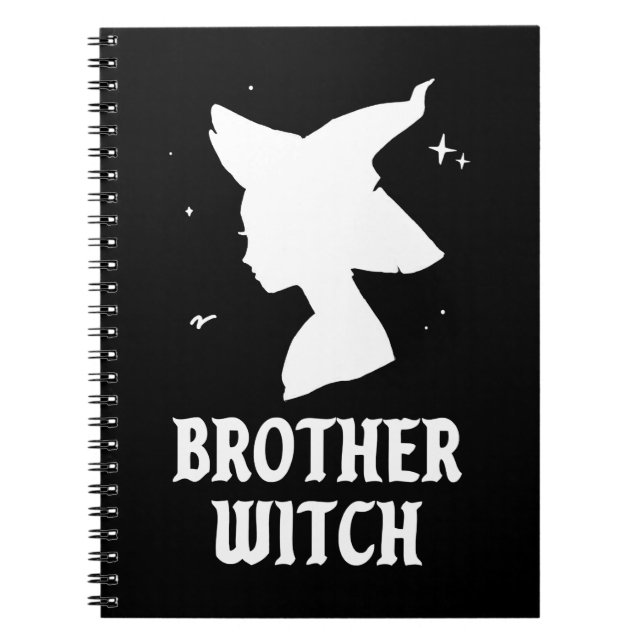 Brother Witch Funny Spooky Matching Halloween Notebook (Front)