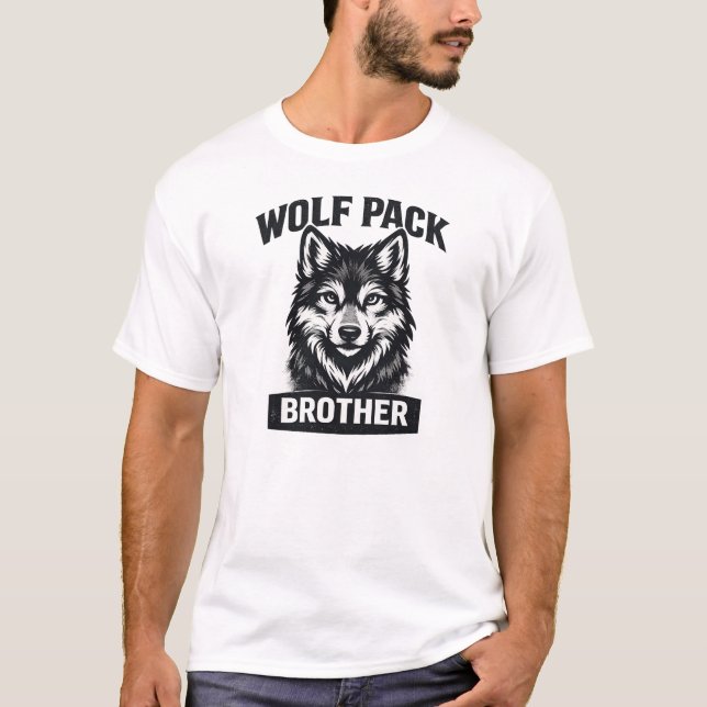 Brother Wolf Pack Family Matching Tee (Front)