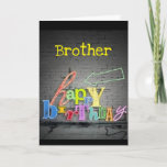 **BROTHER** WRITING IS ON THE WALL BIRTHDAY CARD<br><div class="desc">TELL YOUR ***TWIN*** HOW MUCH YOU WISH HER A "VERY HAPPY BIRTHDAY"THANKS FOR STOPPING BY 1 OF MY 8 STORES!!</div>