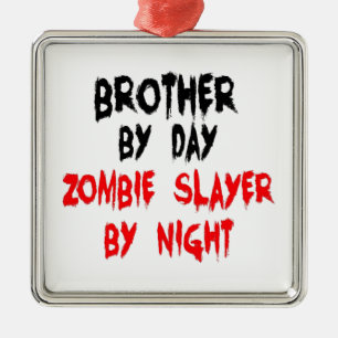 Brother Zombie Slayer Metal Tree Decoration
