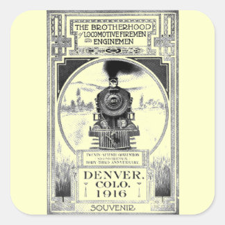 Brotherhood of Locomotive Firemen and Enginemen Square Sticker