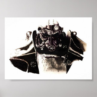 Brotherhood of steel soldier poster