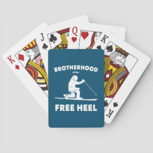 Brotherhood Of The Free Heel Telemark Skiing Playing Cards