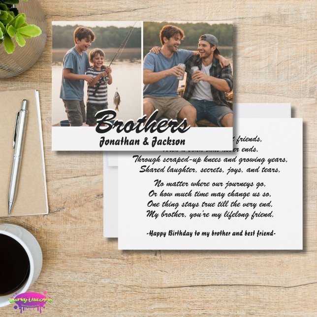 Brothers Best Friends card with Photo and Poem  (Creator Uploaded)