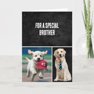 Brother's Birthday With Golden Retrievers Card