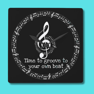 Brother's Christmas Music Note Wall Clock Musician