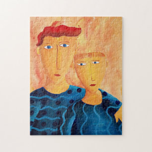 Brothers Contemporary Painting Fine Art Jigsaw Puz Jigsaw Puzzle