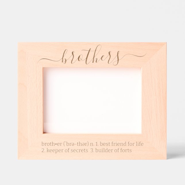 Brothers Dictionary Definition Fun Etched Frames (Front)