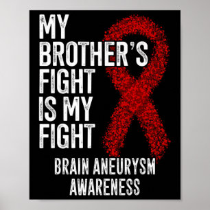 Brother's Fight Is My Fight Brain Aneurysm Awarene Poster