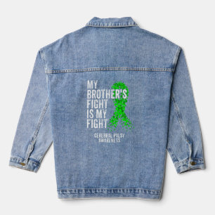 Brother's Fight My Fight Cerebral Palsy Cp Warrior Denim Jacket