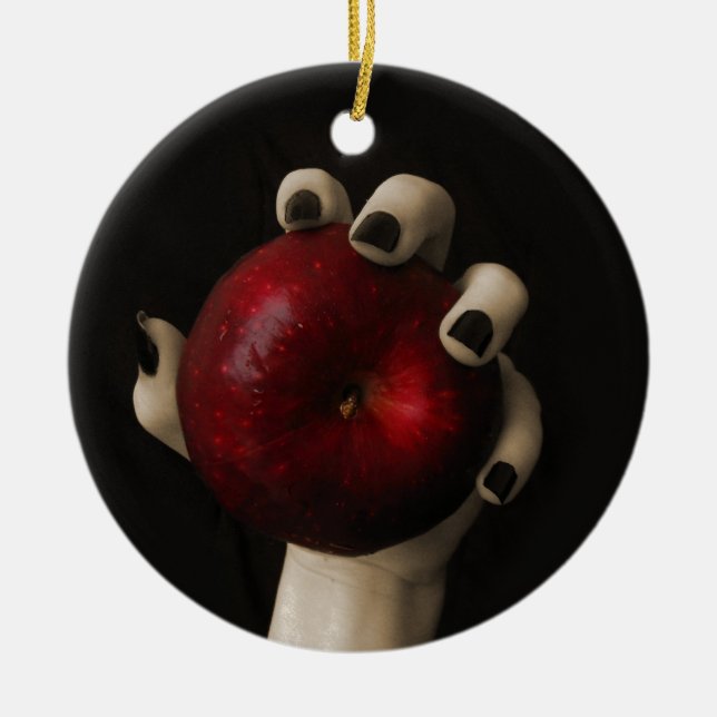 Brothers Grimm Tempting Witch Ceramic Tree Decoration (Front)