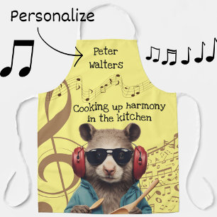 Brother's Holiday Musician Music lover men's Apron