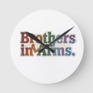 Brothers in Arms – Bond of Brotherhood T-Shirt Round Clock