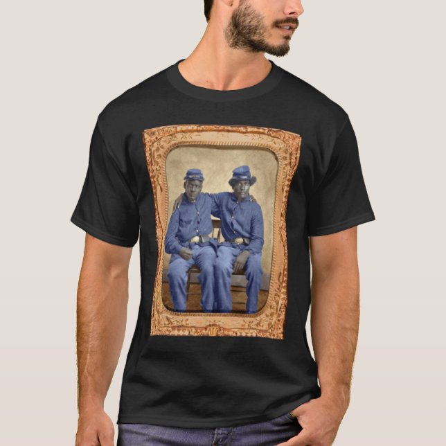 Brothers in Arms. Civil War Union Soldiers 1860. C T-Shirt (Front)