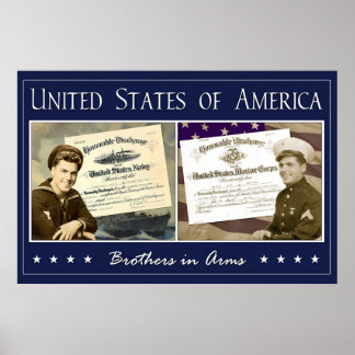 Brothers in Arms - Colourized Poster