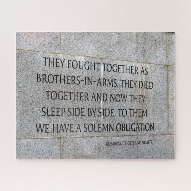 Brothers in Arms Memorial WW2 Jigsaw Puzzle (Horizontal)