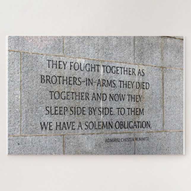 Brothers in Arms Memorial WW2 Jigsaw Puzzle (Horizontal)