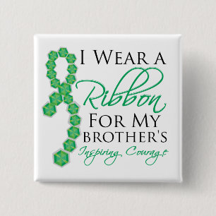 Brother's Inspiring Courage - Liver Cancer 15 Cm Square Badge