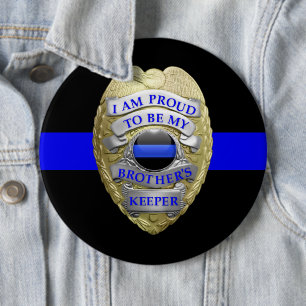 Brothers Keeper Badge Medallion Button