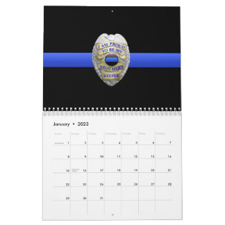 Brothers Keeper Badge Thin Blue Line Calendar