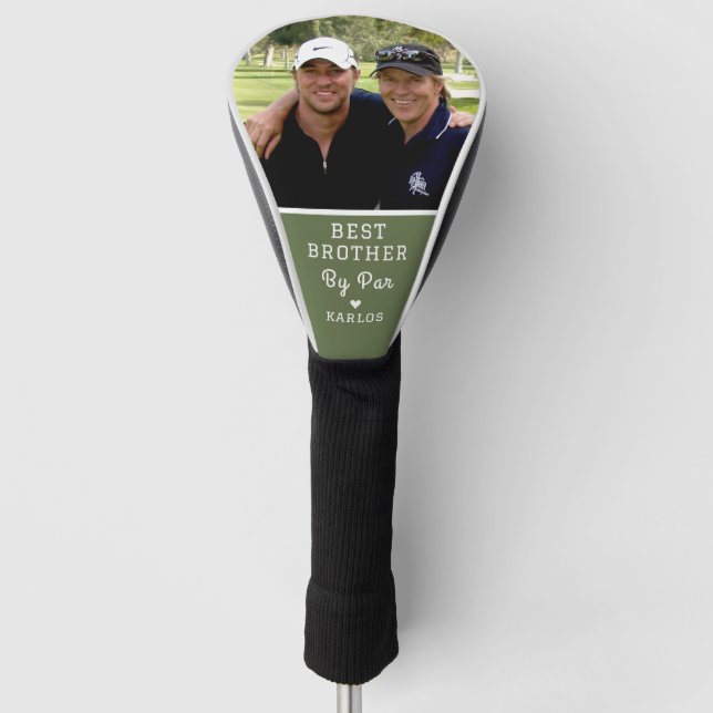 Brothers Photo Best Brother By Par Breen & White Golf Head Cover (Front)