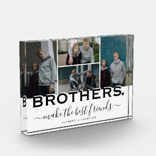 BROTHERS Quote & Photo Collage Gift Block