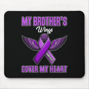 Brother's Wings Cover My Heart End Overdose Mouse Pad