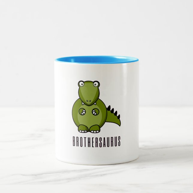 Brothersaurus, Big Brother, Dinosaur, Big Brother, Two-Tone Coffee Mug (Center)