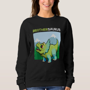 Brothersaurus Dinosaur   Cute Kiddo Triceratops Sweatshirt