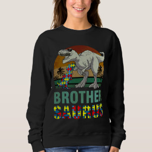 Brothersaurus Dinosaur Rex Brother Saurus Autism A Sweatshirt