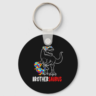Brothersaurus T Rex Dinosaur Autism Awareness Brot Key Ring