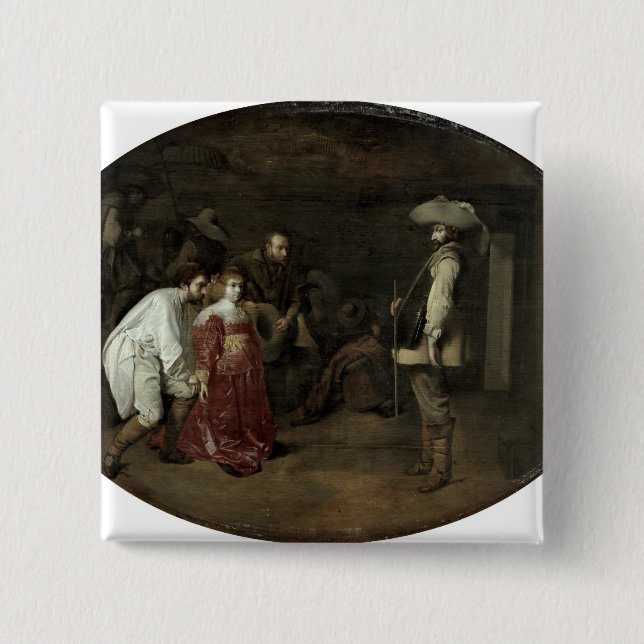 Brought Before the Captain 15 Cm Square Badge (Front)