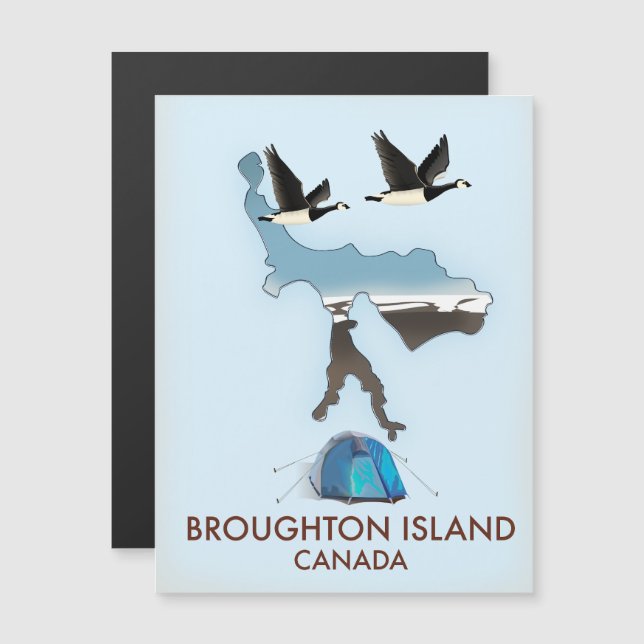 Broughton island Canada Travel map (Front/Back)