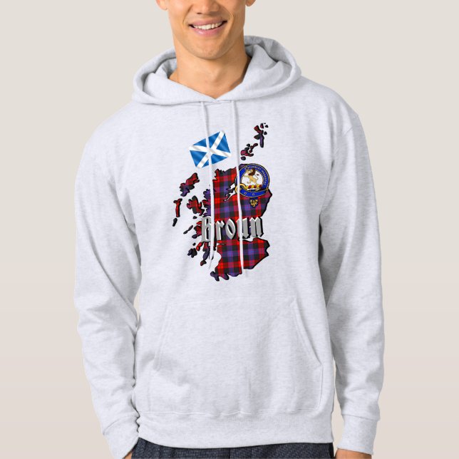 Broun Clan Badge Adult Hoodie (Front)