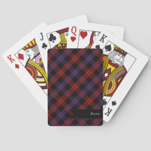 Broun or Grady Clan Tartan Plaid Pattern Playing Cards