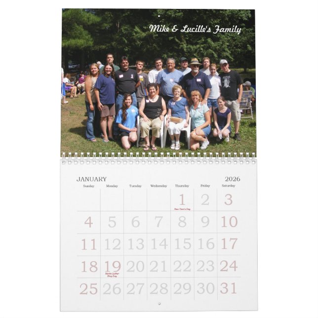 Brousseau Family Reunion Calendar (Jan 2026)