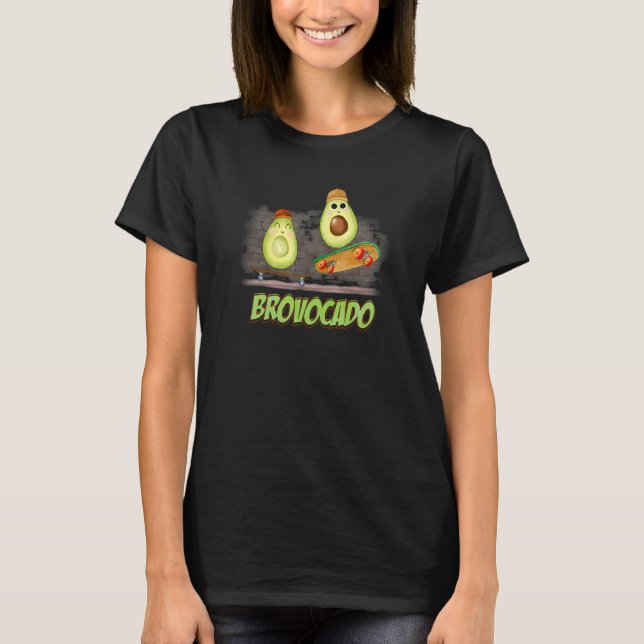 Brovocado Avocado Brother Fruit Quote Food Pun T-Shirt (Front)
