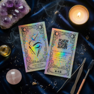 Brow Artist   Holographic Beauty Salon  Business Card