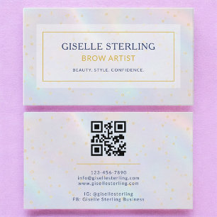 Brow Artist Holographic  Business Card