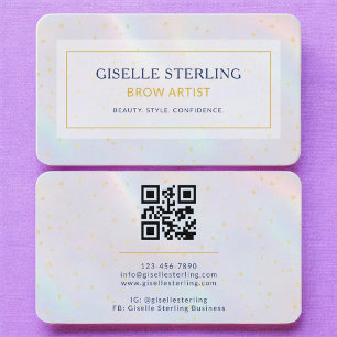 Brow Artist Holographic QR Code Business Card