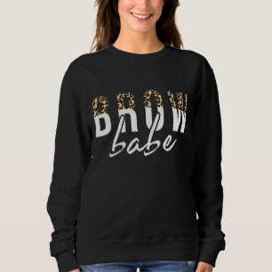 Brow Babe Leopard Eyebrow Brow Tech Brow Artist Sweatshirt