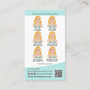 Brow Microblading Aftercare & Appointment Reminder Business Card