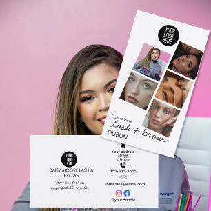 Brow Tech Photo Portfolio eyebrow tattoo Design Business Card