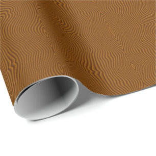 Brown 3D Illusion Wrapping Paper