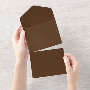 Brown #4D2A10, Crocodile All In One Invitation